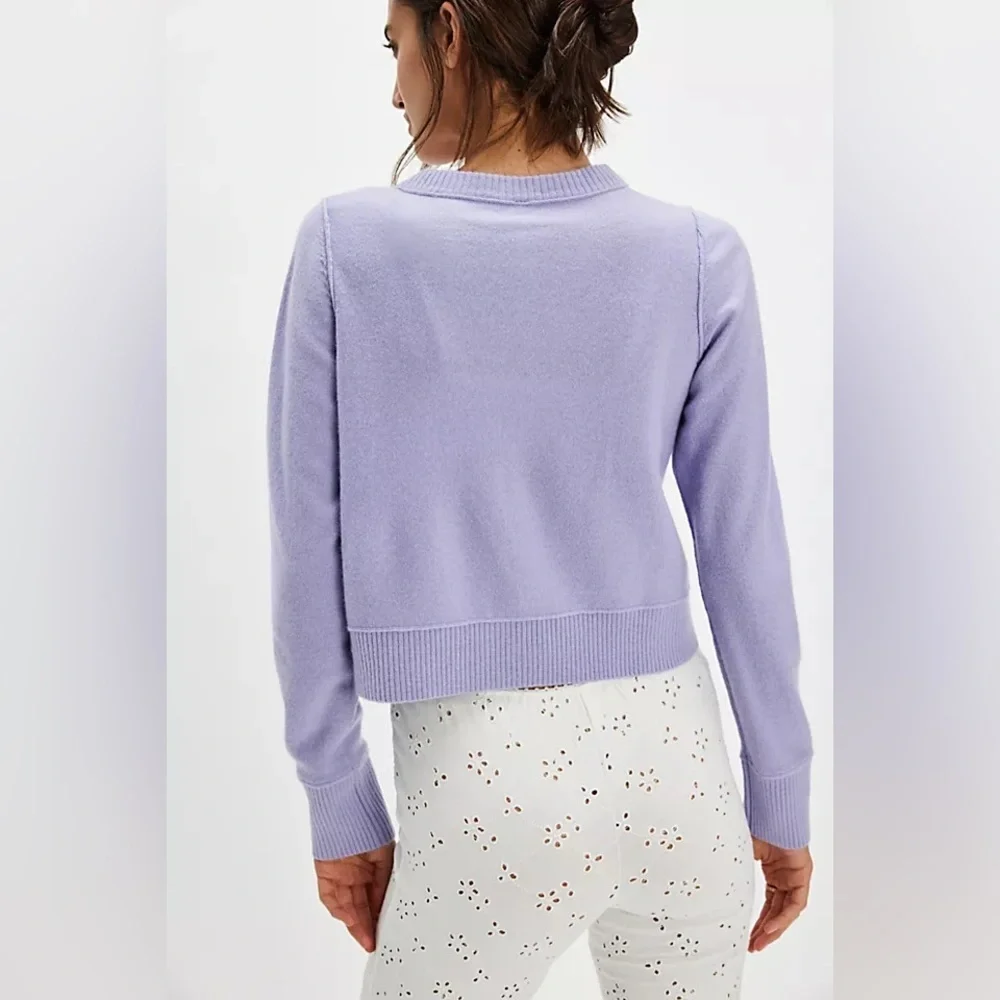 Free People Nocturnal Solid Cashmere Cardi | Mulberry Frost